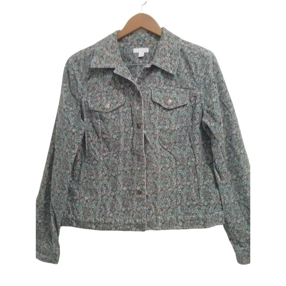 Charter Club Jacket Women’s Size L Floral  Long Sleeve Jacket